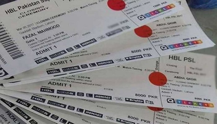 The minimum ticket for the PSL match in Pakistan will only be Rs 500